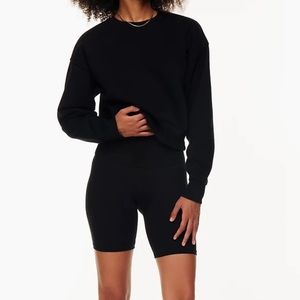 TNA Cozy Fleece Boyfriend Boxy Cropped Crewneck